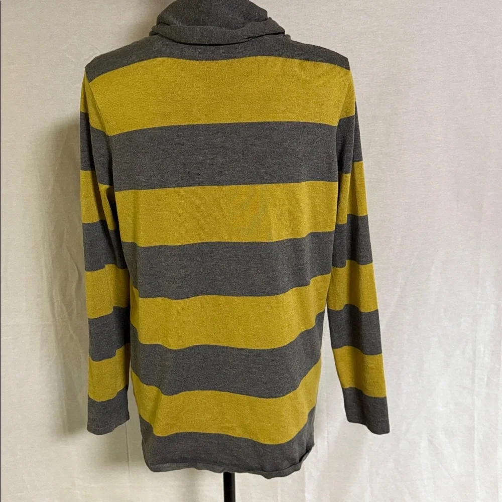 Neiman Marcus Yellow and Gray Rayon open front Cardigan Butter Soft EUC Medium